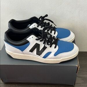 New Balance Men's Black, Blue, and White Sneakers